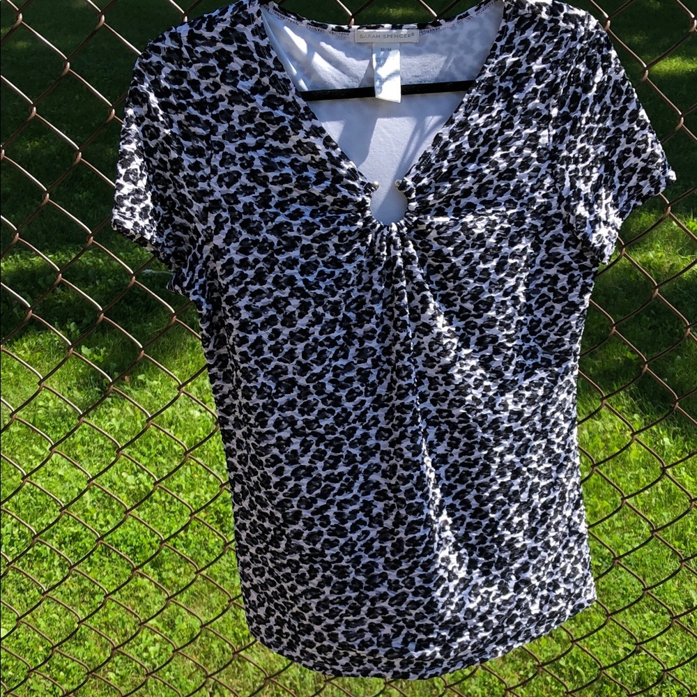 Sarah Spencer Medium Vintage Lined Crinkly Overlay ShortSleeve Ring Detail #1267